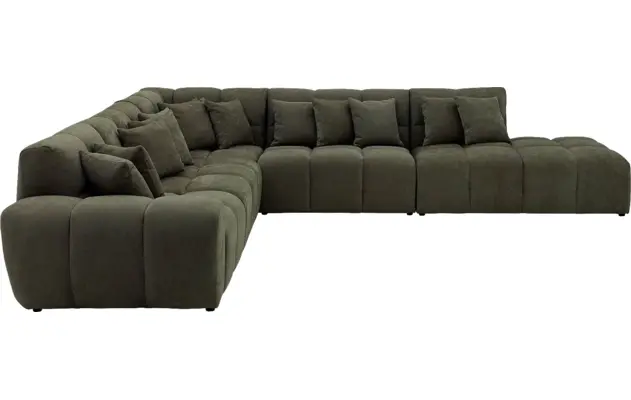 Goossens excellent hoeksalon kubus groen stof - 8252878-goossens-excellent-kubus-bank-stof-groen-05