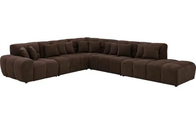 Goossens excellent hoeksalon kubus bruin stof - 8252883-goossens-excellent-kubus-bank-stof-bruin-02