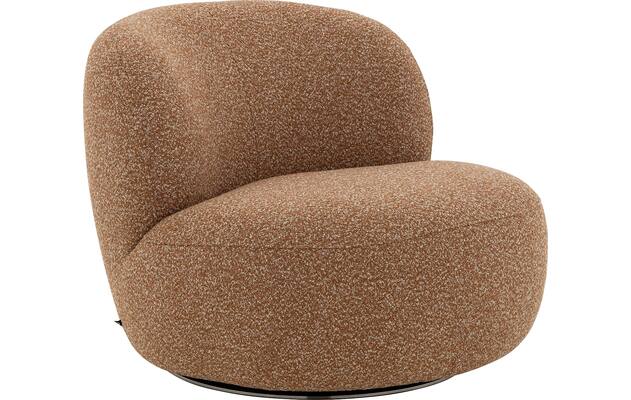 Goossens draaifauteuil avi bruin stof - 8252943-goossens-avi-fauteuil-stof-01