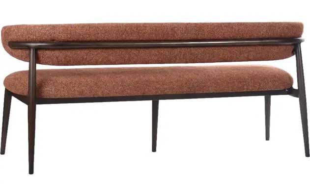 Goossens eetbank diede rood stof - 8260077-goossens-diede-eetkamerstoel-stof-bruin-16
