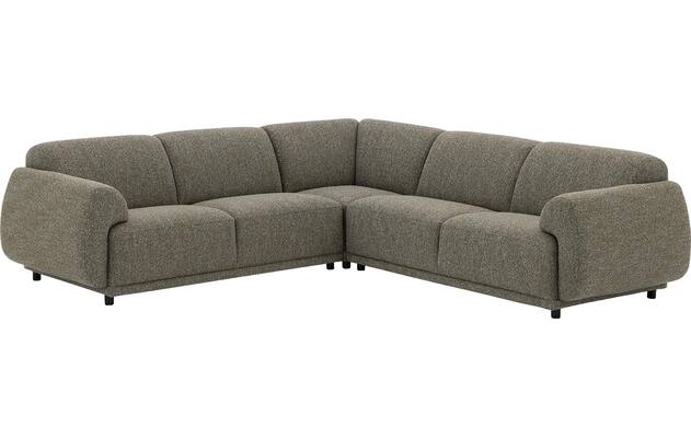 Goossens hoeksalon benk groen stof - 8260155-goossens-benk-bank-stof-groen-02