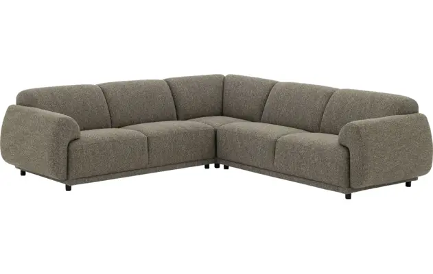 Goossens hoeksalon benk groen stof - 8260155-goossens-benk-bank-stof-groen-02