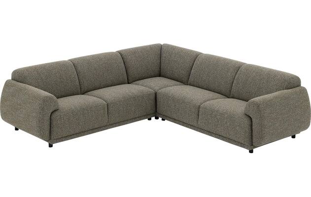 Goossens hoeksalon benk groen stof - 8260155-goossens-benk-bank-stof-groen-04