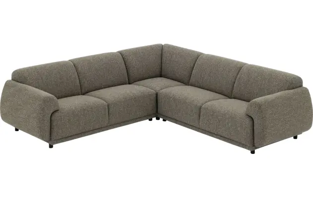 Goossens hoeksalon benk groen stof - 8260155-goossens-benk-bank-stof-groen-04