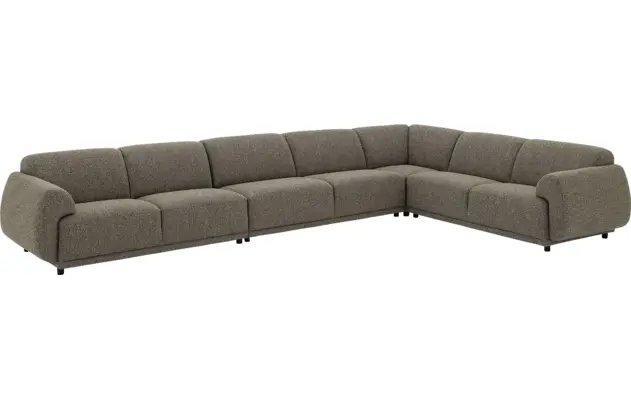 Goossens hoeksalon benk groen stof - 8260157-goossens-benk-bank-stof-groen-02