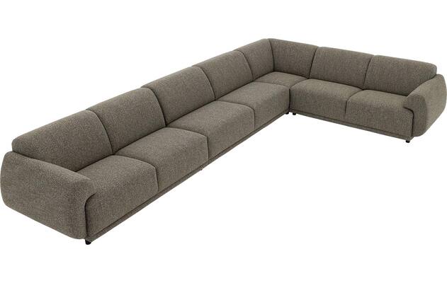 Goossens hoeksalon benk groen stof - 8260157-goossens-benk-bank-stof-groen-05