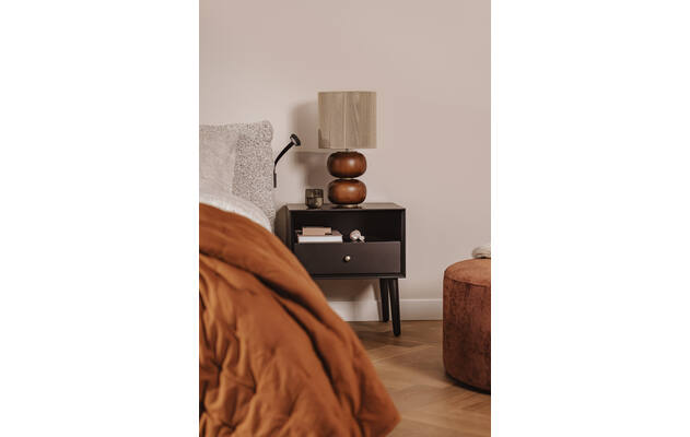 Goossens nachtkastje umbria zwart mdf - 8260232-goossens-misty-storage-bedframe-stof-06