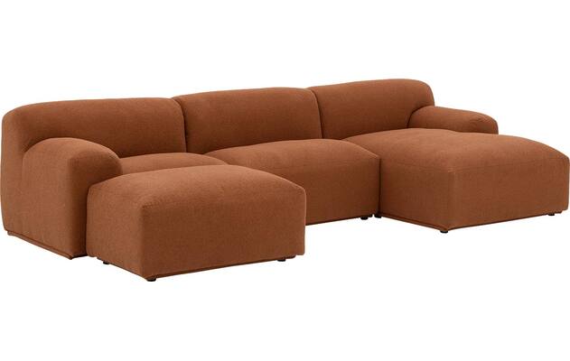 Goossens excellent loungebank sens bruin stof - 8260371-gespiegeld-10