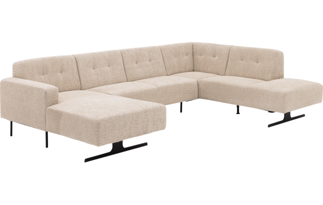 Goossens u bank ares beige stof - 8260600-goossens-ares-bank-stof-beige-06
