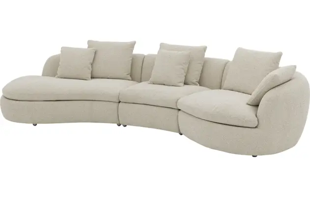 Goossens loungebank diana beige stof - 8260735-gespiegeld-06
