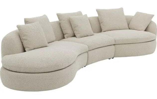 Goossens loungebank diana beige stof - 8260735-gespiegeld-07