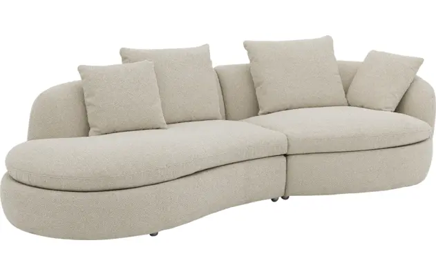 Goossens loungebank diana beige stof - 8260868-gespiegeld-15