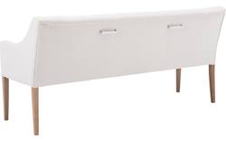 Goossens eetbank pearl wit stof - 8121736-01