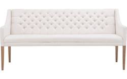 Goossens eetbank pearl wit stof - 8121736-01