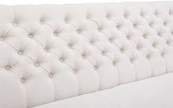 Goossens eetbank pearl wit stof - 8121736-01