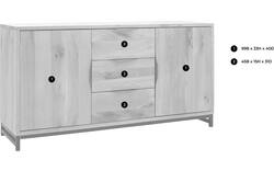 Goossens dressoir max grijs eiken - 8196806-01