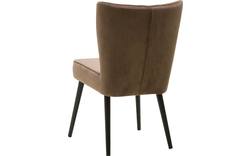 Goossens eetkamerstoel rob bruin stof - 8160698-01