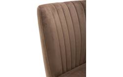 Goossens eetkamerstoel rob bruin stof - 8160698-01