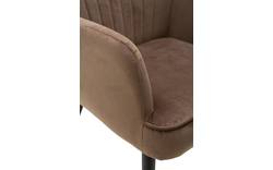 Goossens eetkamerstoel rob bruin stof - 8160699-01