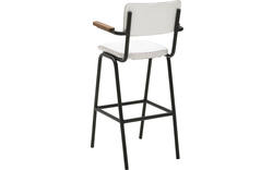 Goossens barkruk chaplin wit leer - 8170398-03