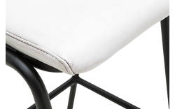 Goossens barkruk chaplin wit leer - 8170398-01