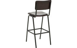 Goossens barkruk chaplin grijs leer - 8170399-03