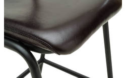 Goossens barkruk chaplin grijs leer - 8170399-01