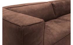 Goossens zitbank calvin bruin micro leer - 8171143-631-01