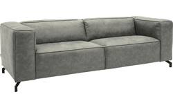 Goossens zitbank calvin grijs micro leer - 8171143-636-02