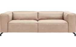 Goossens zitbank calvin beige micro leer - 8171143-637-01