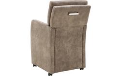 Goossens eetkamerstoel leen bruin microvezel - 8171206-03