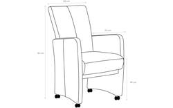 Goossens excellent eetkamerstoel riva wit leer - 8171037-01