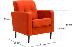 Goossens fauteuil hipp geel stof - 8171441-01
