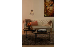 Goossens eetbank pearl wit stof - 8121736-01