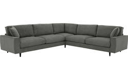Goossens hoeksalon jonas grijs stof - 8181093-1456-02