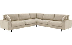 Goossens hoeksalon jonas beige stof - 8181093-1459-02