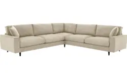 Goossens hoeksalon jonas beige stof - 8181093-1459-10