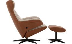 Goossens excellent relaxstoel avec bruin leer - 8181130-02