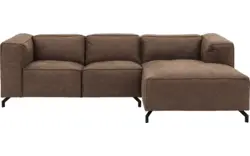 Goossens loungebank calvin bruin micro leer - 8181170-627-01