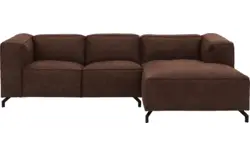 Goossens loungebank calvin bruin micro leer - 8181170-631-01
