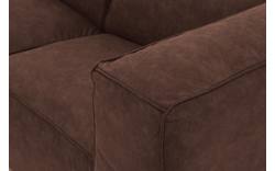 Goossens loungebank calvin bruin micro leer - 8181170-631-01-gespiegeld