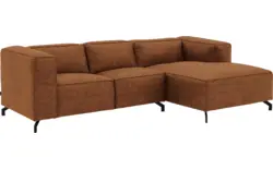 Goossens loungebank calvin bruin micro leer - 8181170-633-01