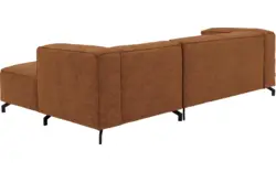 Goossens loungebank calvin bruin micro leer - 8181170-633-01
