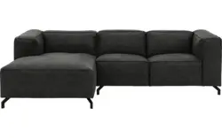 Goossens loungebank calvin grijs micro leer - 8181170-635-01-gespiegeld