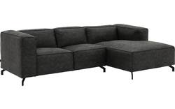 Goossens loungebank calvin grijs micro leer - 8181170-635-02
