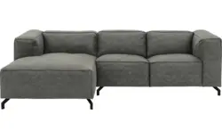 Goossens loungebank calvin grijs micro leer - 8181170-636-01-gespiegeld