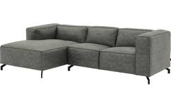 Goossens loungebank calvin grijs micro leer - 8181170-636-02-gespiegeld