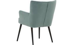 Goossens eetkamerstoel rob groen stof - 8181183-04