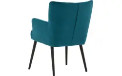 Goossens eetkamerstoel rob blauw stof - 8181185-02