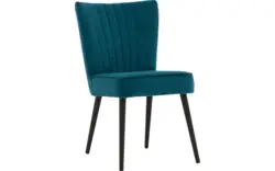 Goossens eetkamerstoel rob blauw stof - 8181186-02